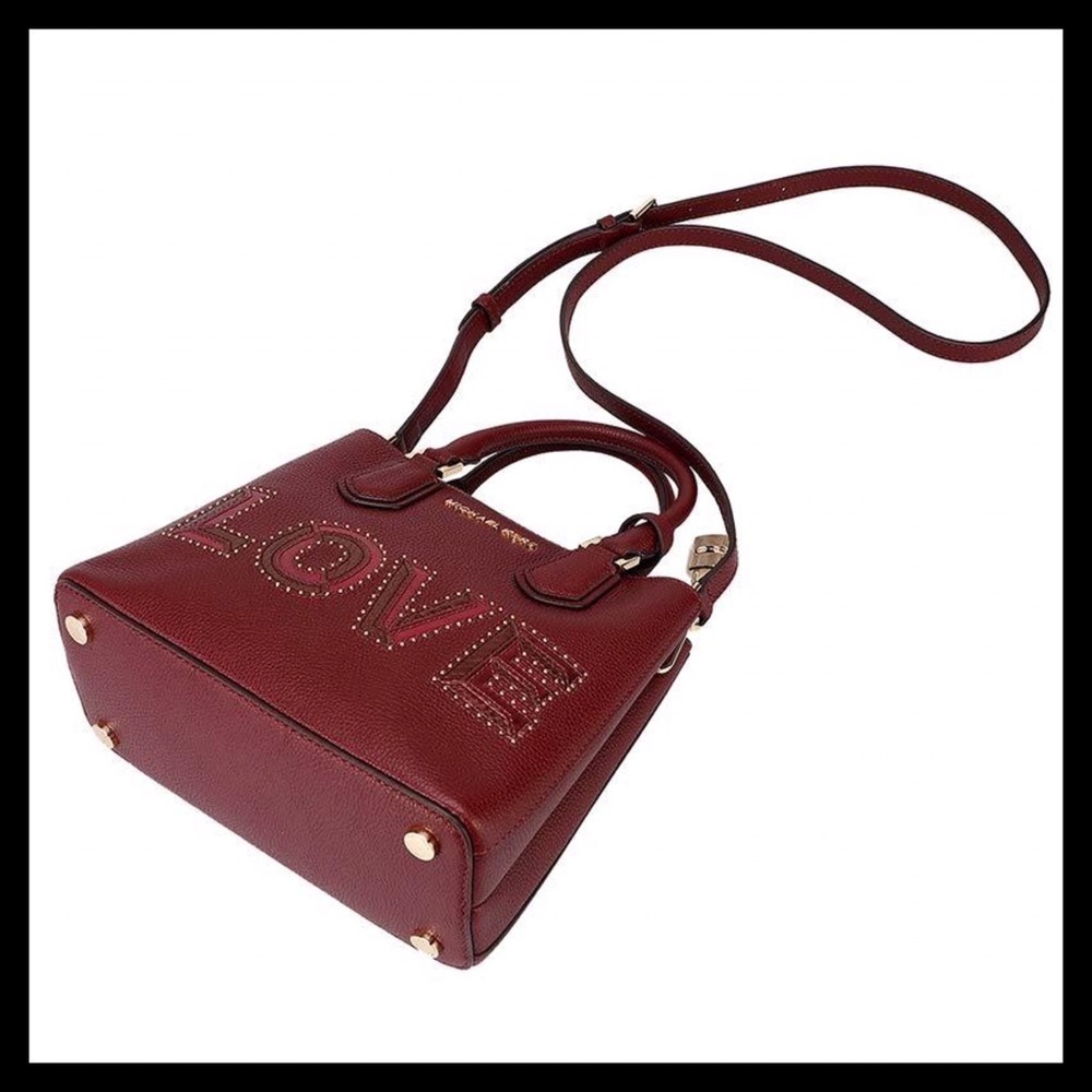 MICHAEL KORS Adele Medium Leather Messenger / Crossbody Bag
Color: Merlot Love - Picture 4 of 10